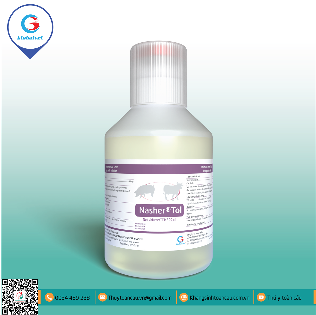 KHÁNG VIÊM – GIẢM ĐAU – HẠ SỐT - NASHER TOL (TOFENAMIC ACID 4%)
