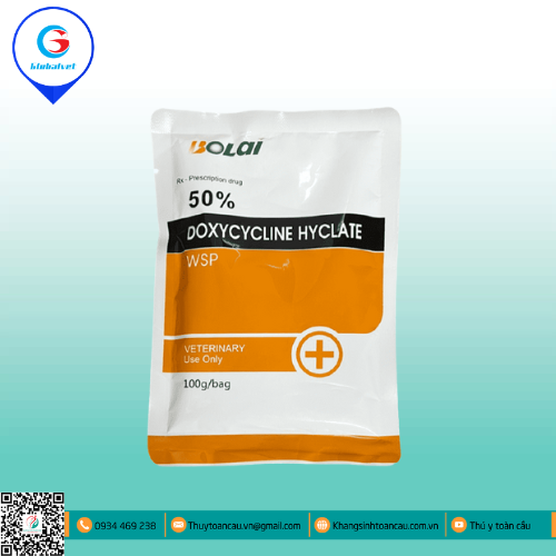 50% DOXYCYCLINE HYCLATE WSP ĐẶC TRỊ BỆNH ĐƯỜNG HÔ HẤP