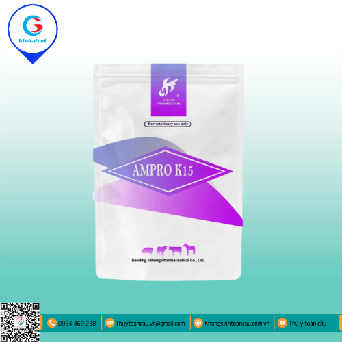 AMPRO K15 ĐẶC TRỊ CẦU TRÙNG TRÊN GIA CẦM