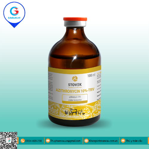 AZITHROMYCIN 10% ĐẶC TRỊ BỆNH ĐƯỜNG HÔ HẤP