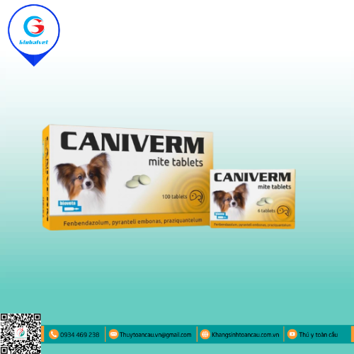 CANIVERM MITE TABLETS ĐẶC TRỊ GIUN SÁN TRÊN VẬT NUÔI