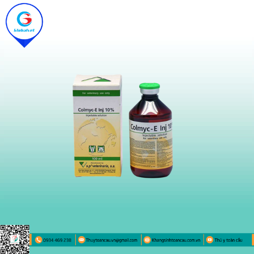 COLMYC-E INJ 10% ĐẶC TRỊ BỆNH ĐƯỜNG TIÊU HÓA TÊN HEO, GIA SÚC