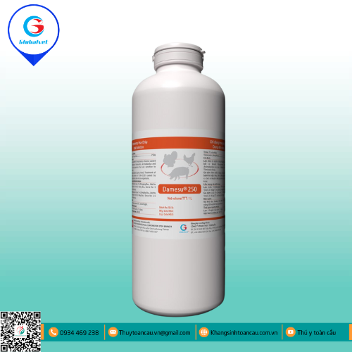 TILMICOSIN 25% - DAMESU 250 (ĐẶC TRỊ HEN KHẸC, VIÊM PHỔI, VIÊM KHỚP)