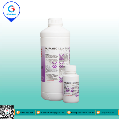 DUFAMEC 1.02% ORAL ĐẶC TRỊ KÝ SINH TRÙNG