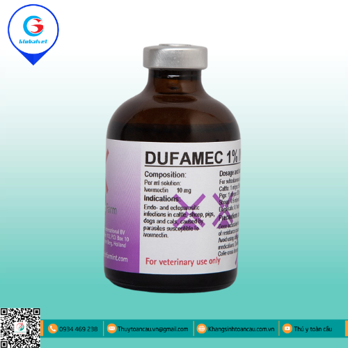 DUFAMEC 1% INJ ĐẶC TRỊ KÝ SINH TRÙNG