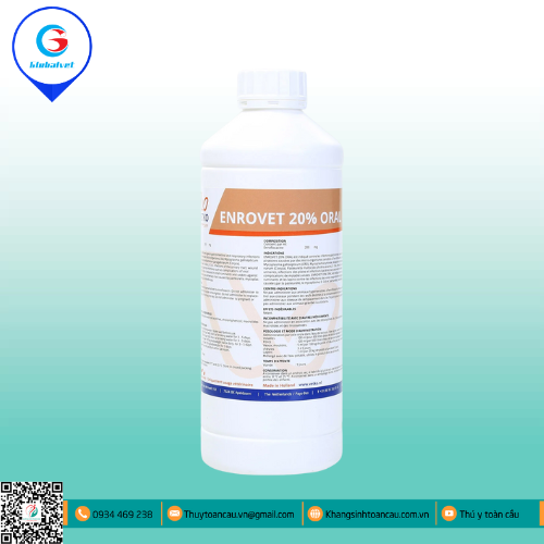 ENROVET 20% ORAL  ĐẶC TRỊ BỆNH ĐƯỜNG TIÊU HÓA