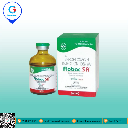 FLOBAC SA ĐẶC TRỊ BỆNH ĐƯỜNG TIÊU HÓA TÊN HEO, GIA SÚC