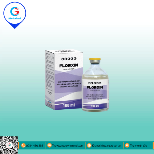 FLORXIN ĐẶC TRỊ BỆNH ĐƯỜNG HÔ HẤP, TIÊU HÓA TRÊN HEO, TRÂU BÒ.