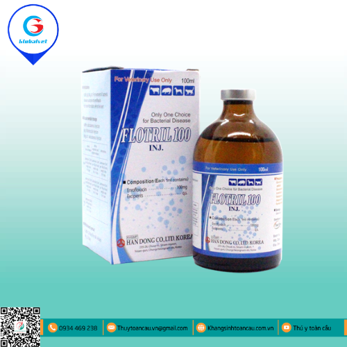 FLOTRIL 100 INJ - Phòng và điều trị các bệnh về tiêu hóa và hô hấp
