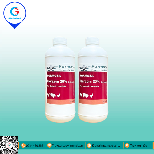  FORMOSA FLORCOM 20% ORAL SOLUTION ĐẶC TRỊ BỆNH ĐƯỜNG HÔ HẤP, TIÊU HÓA  