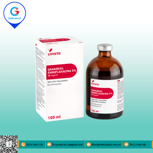 GANADEXIL ENROFLOXACINA 5%  ĐẶC TRỊ BỆNH ĐƯỜNG TIÊU HÓA