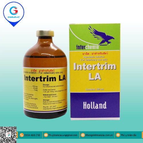INTERTRIM LA ĐIỀU TRỊ NHIỄM TRÙNG ĐƯỜNG TIÊU HÓA, HÔ HẤP