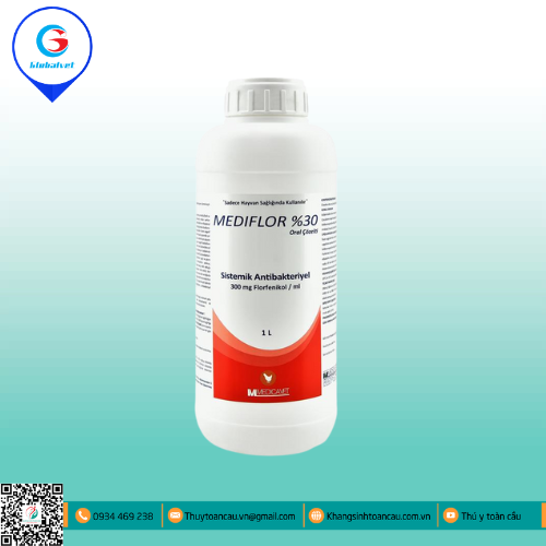 MEDIFLOR 30% ĐẶC TRỊ BỆNH ĐƯỜNG HÔ HẤP, TIÊU HÓA TRÊN GIA CẦM