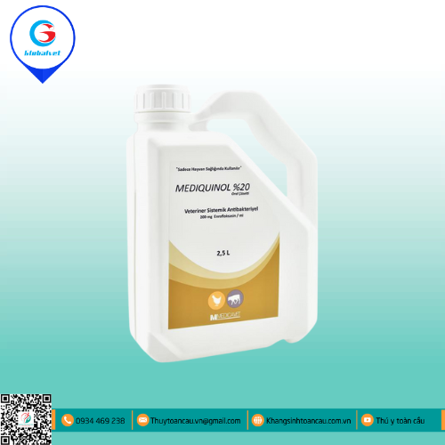 MEDIQUINOL 20% ĐẶC TRỊ BỆNH TIÊU HÓA TRÊN GIA CẦM , GIA SÚC