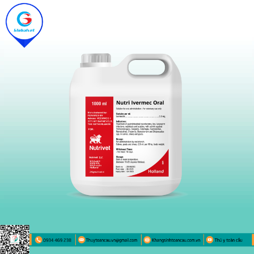 NUTRI IVERMEC ORAL  ĐẶC TRỊ KÝ SINH TRÙNG