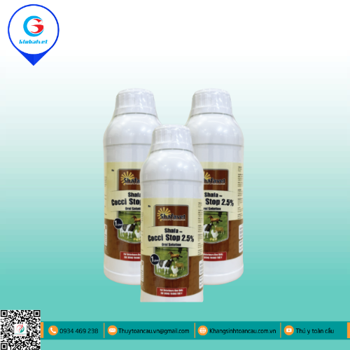 SHAFA-COCCI STOP 2.5% ĐẶC TRỊ CẦU TRÙNG TRÊN GIA CẦM