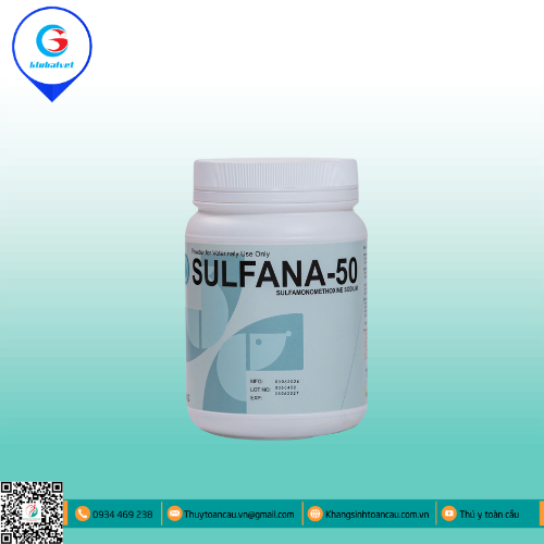 SULFANA-50 ĐIỀU TRỊ NHIỄM TRÙNG ĐƯỜNG TIÊU HÓA, HÔ HẤP