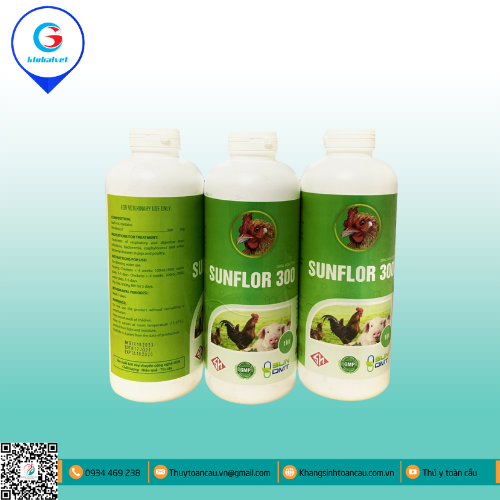 SUNFLOR 300 ĐẶC TRỊ BỆNH ĐƯỜNG HÔ HẤP, TIÊU HÓA 