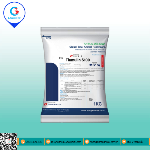 TIAMULIN S100 ĐẶC TRỊ BỆNH ĐƯỜNG HÔ HẤP