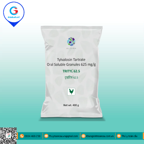 TRITYL 62.5 ĐẶC TRỊ BỆNH ĐƯỜNG HÔ HẤP TRÊN GIA CẦM