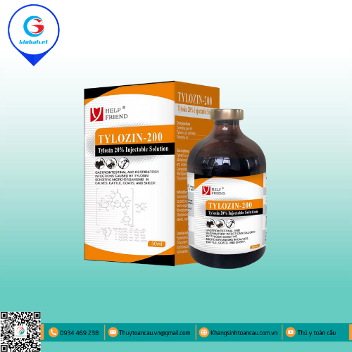 TYLOZIN 200  ĐẶC TRỊ BỆNH ĐƯỜNG HÔ HẤP