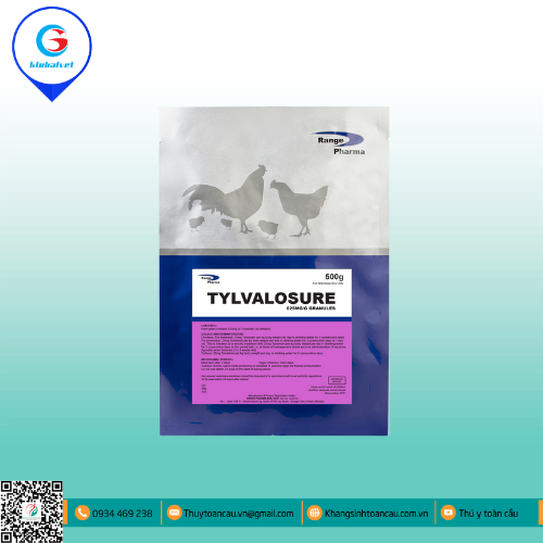 TYLVALOSURE 625 MG/ G  ĐẶC TRỊ BỆNH ĐƯỜNG HÔ HẤP