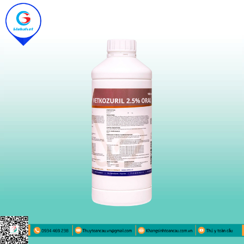 VETKOZURIL 2.5% ORAL ĐẶC TRỊ CẦU TRÙNG TRÊN VẬT NUÔI